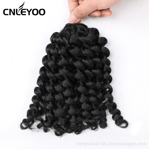 10 Inch Wand Curl Crochet Hair 22 Strands Short  Jamaica Bounce Crochet Braids For Women